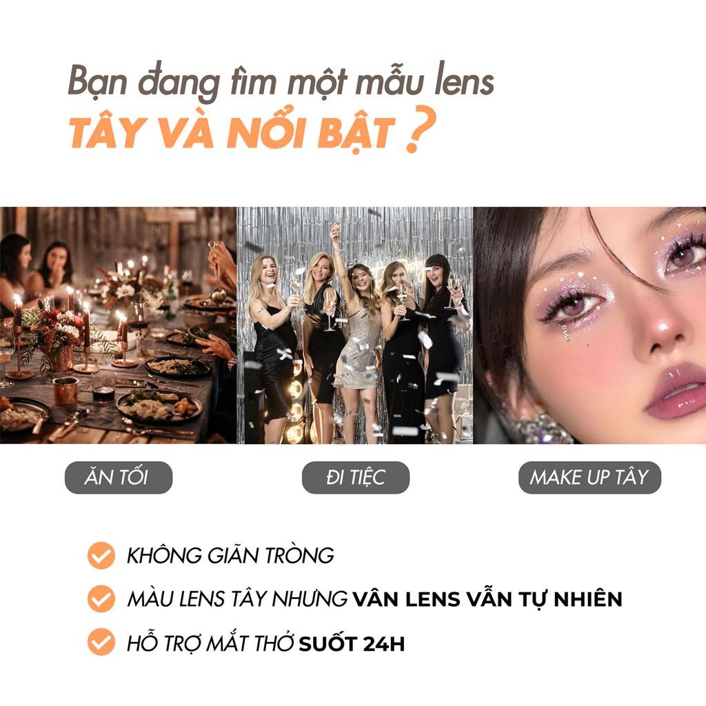Lens cận nâu tây Venus Brown 💥HÀNG CAO CẤP💥 Kính áp tròng có độ cận (0-6) màu nâu thời thượng cho cô nàng cá tính