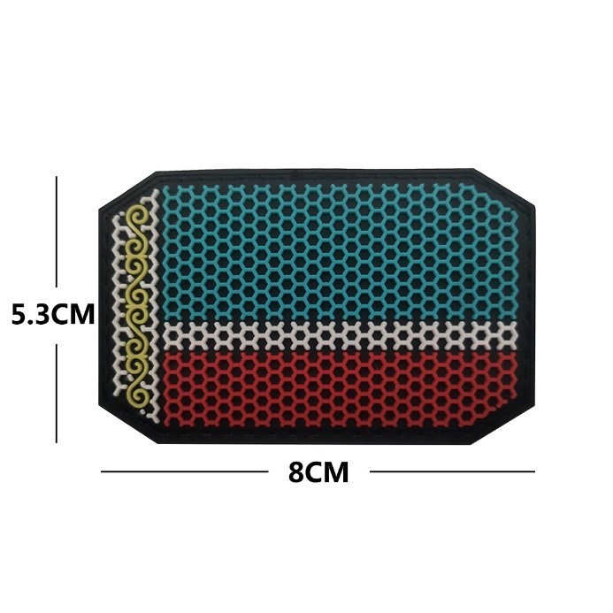 Patch_miếng dán velcro PVC huy hiệu Chechnya_retro
