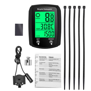 Tmoy Xe Đạp Máy Tính LCD Kỹ Thuật Số Có Dây Đi Xe Đạp Máy Tính Đồng Hồ Tốc Độ Xe Đạp Đồng Hồ Đo Tốc Độ Với Đèn Nền Phụ Kiện Xe Đạp TCS