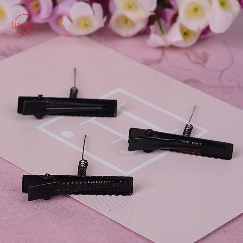 Diễu Hành 10 Chiếc 4cm Đen Kim Loại Có Đầu Mùa Xuân Cá Sấu Kẹp Cho Handmade DIY Cơ Bản Đa Năng Kẹp Tóc Sáng Tạo Mũ VN