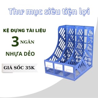Kệ đựng tài liệu để bàn văn phòng phẩm 3 ngăn - kệ đựng tài liệu văn phòng phẩm SUNND