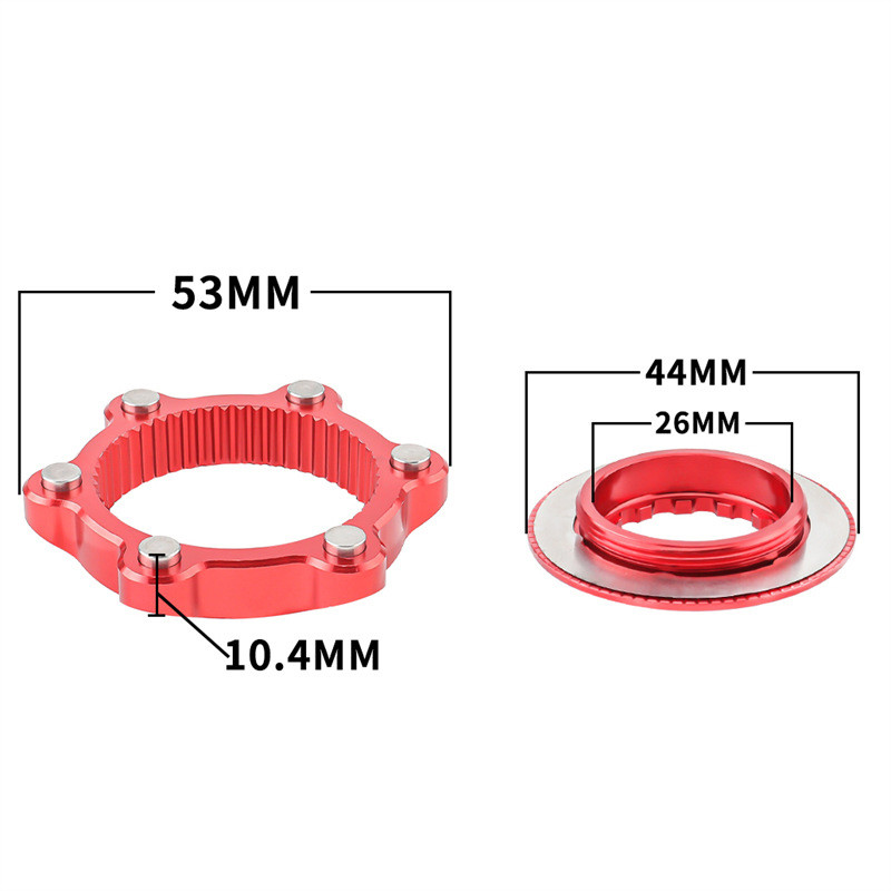 Tmoy Xe Đạp Centerlock Sang 6 Lỗ Adapter Xe Đạp Leo Núi Hub Khóa Trung Tâm Chuyển Đổi 6 Bu Lông Phanh Đĩa Cánh Quạt Đi Xe Đạp Accessoires TCVN