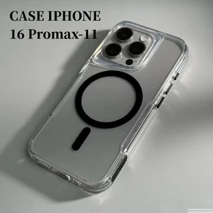 Mới CHO iPhone 16 ProMax Ốp điện thoại từ tính iP 11 12 13 14 15 16 Pro Max trong suốt chống rơi Vỏ điện thoại Vỏ cứng