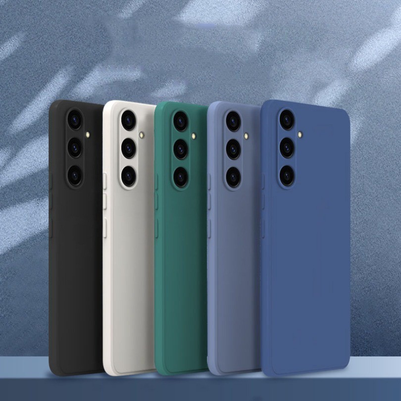 Ốp Điện Thoại TPU Mềm Cho Samsung Galaxy A06 A16 M35 M15 S24 FE A05 A15 A05S A25 A55 5G Vỏ Vuông Mỏng Chống Rơi Chống Sốc Mờ Đơn Giản Dễ Thương Ốp Lưng