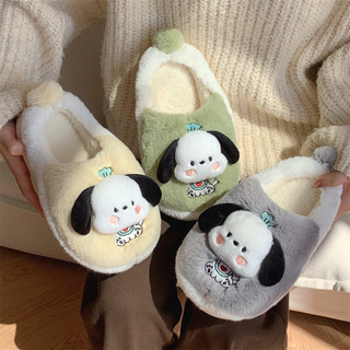 XIXITIAO Dép Cotton Hoạt Hình Dễ Thương Nhà Trong Nhà Đế Mềm Nam Nữ