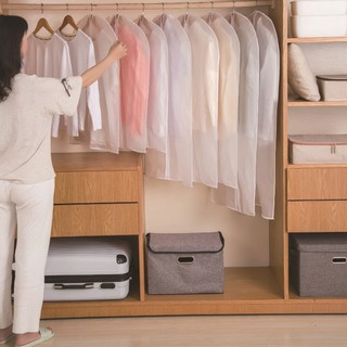 Túi bọc quần áo treo tủ chống bụi, túi bọc trùm quần áo loại dày, có khóa, chống thấm ALINE