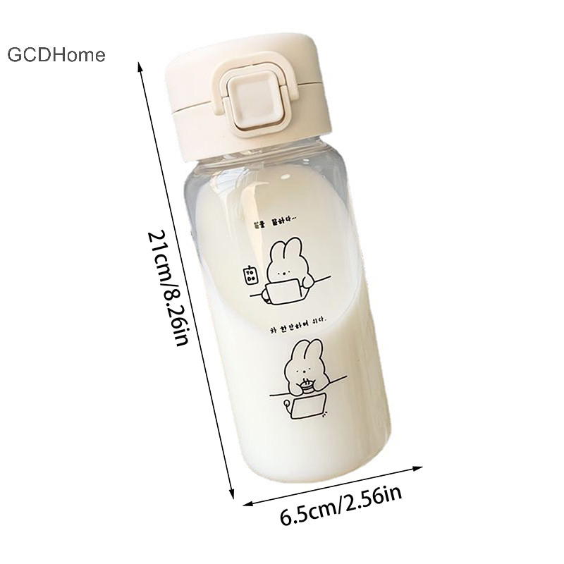 Gcdhome Hoạt Hình Bình Nước Có Ống Hút Dễ Thương Nhựa Uống Di Động Chống Rò Rỉ Đồ Uống Để Uống Sữa Cà Phê Trà HOT