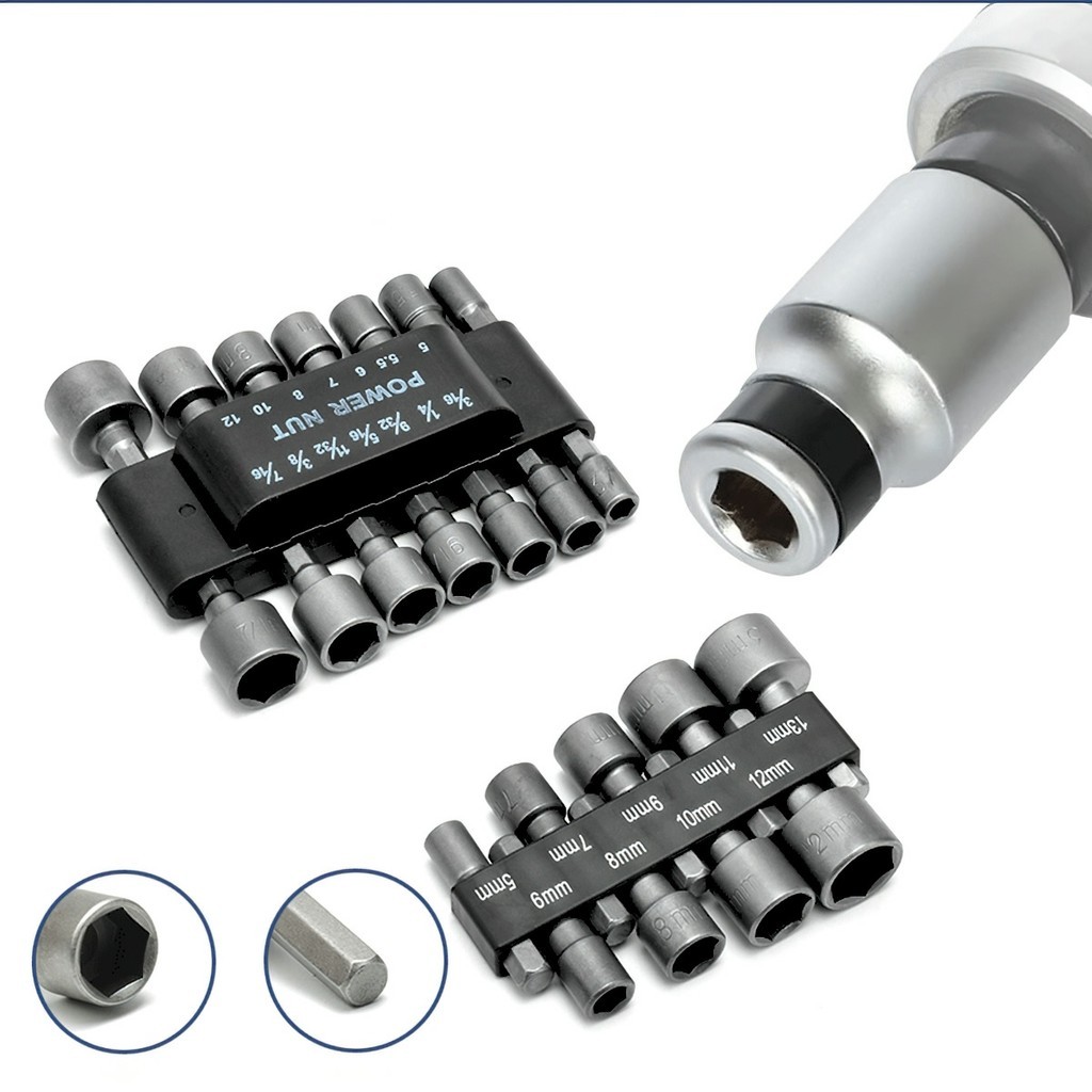 Bộ 14 Khẩu Tuýp Vặn Ốc VITO Lục Giác Gắn Máy Khoan 14 Đầu Vít Bắn Tôn FE123
