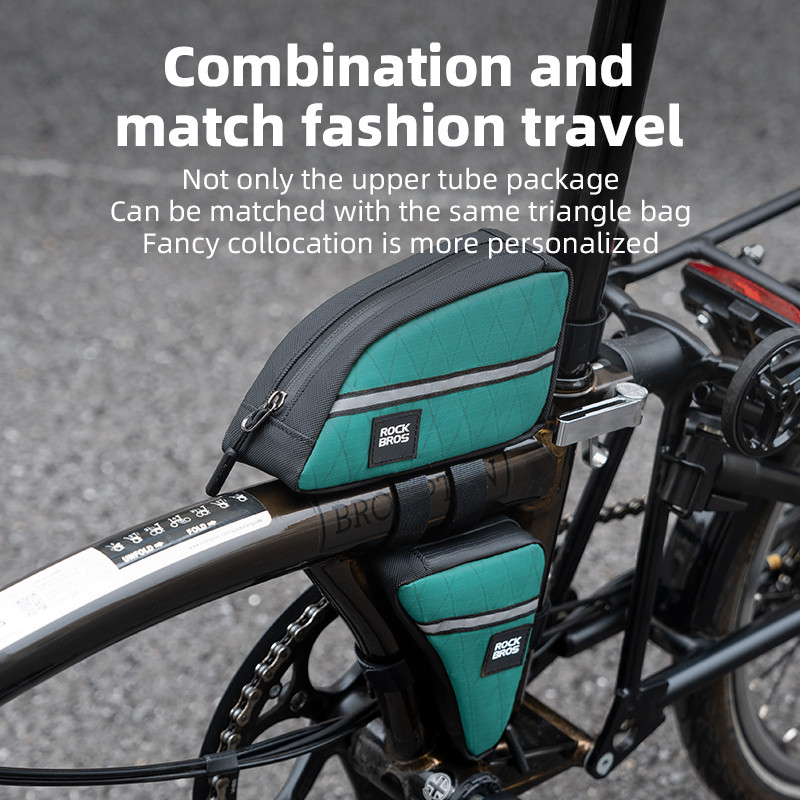 Rockbros Xe Đạp Túi Trên Ống Lưu Trữ Di Động Dung Tích 0.8L Nhỏ Gọn Nhẹ Brompton Xe Đạp Túi Thiết Bị Đi Xe Đạp