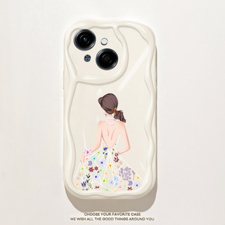 Ốp Điện Thoại Sóng Dễ Thương YBD Cho ITEL A50C Tecno Spark Go 1 1S Go 2025 Pop 9 4G KL4h Hoa Tươi Nhỏ Và Họa Tiết Chó Nhỏ Dễ Thương Chất Liệu Silicon Vỏ Mềm