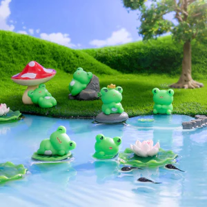 Sáng Tạo Dễ Thương Thái Ếch Nấm Đá Rêu Micro Phong Cảnh Làm Vườn Trang Trí Cảnh Quan Bể Cá Trang Trí Xe Mini Điều Khiển Phụ Kiện Nhỏ DIY Trang Trí Nhựa Phụ Kiện