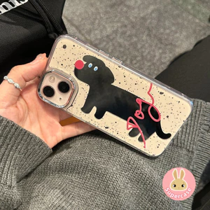 Phim Hoạt Hình Dachshund Dành Cho Tecno Spark 50 40 Pro 40C 8 Go 3 2 Pop 10 Camon 50 40 Premier Pova Slim 7 Ultra 6 Pro 5G 4G Vỏ Mềm ins Phong Cách Vỏ Điện Thoại Gương Chống Sốc Dễ Thương
