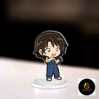 Mô hình Mini Conan Standee Chibi phim truyện hoạt hình thám tử lừng danh Conan Kaito Kid trang trí góc học tập cao 3cm