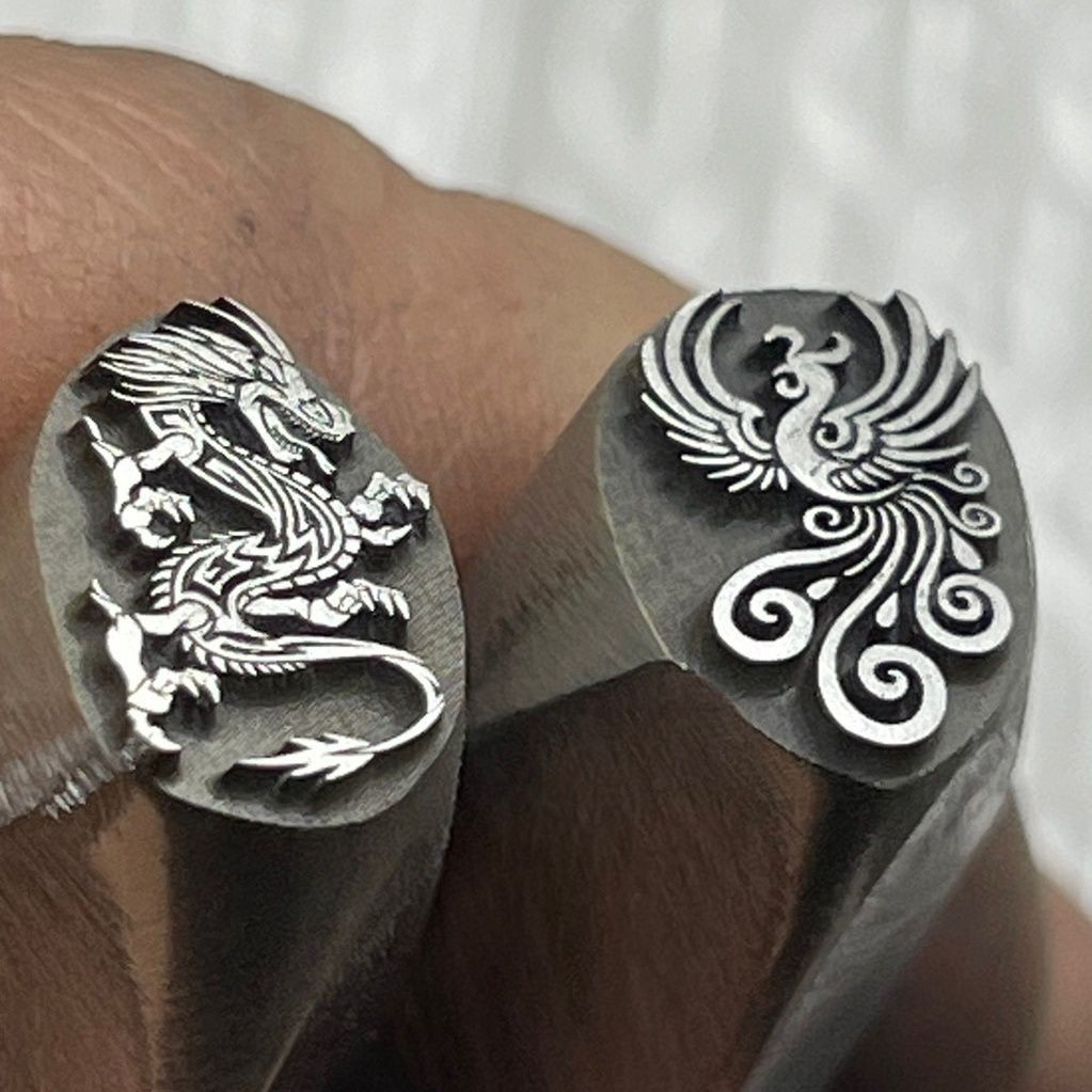龙凤凰呈祥钢印Cửa hàng vàng Gia công bạc vàng Dragon Phoenix Chengxiang Thép Seal Độ chính xác cao