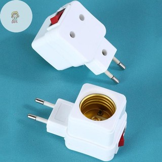 Ổ cắm đèn LED TWE E27 sang EU Bộ chuyển đổi giá đỡ phích cắm BẬT / TẮT cho đèn bóng đèn VN