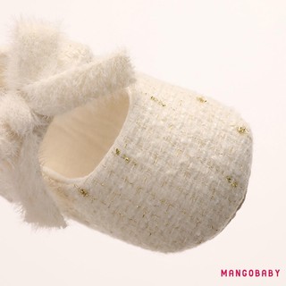 Mg-baby Bé Gái Giày Vải Len Dính Tweed Kẻ Sọc Trẻ Sơ Sinh Walker Cũi Giày Cho Đảng Lễ Hội Tắm Cho Bé