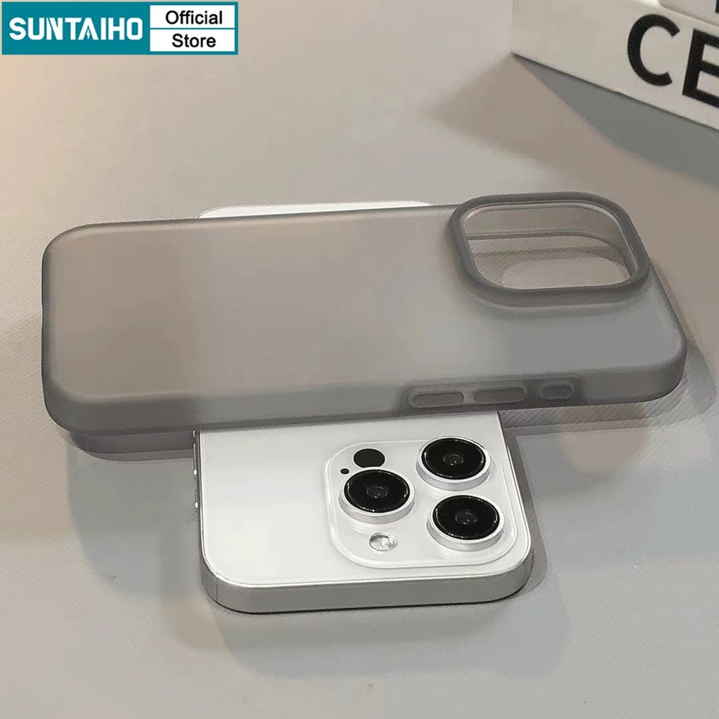 Mô tả Suntaiho Ốp Lưng iPhone Đơn Giản Trong Suốt Mờ Nhám Đen Chống Bẩn Ốp Điện Thoại Cao Cấp TPU Mềm Trắng Chống Sốc Cho Iphone 16 15 14 13 12 11 Pro Max IP 7 8 Plus Iphon X XR Xs Max - 4