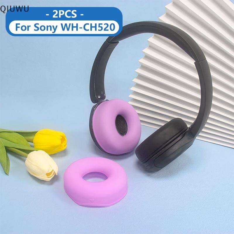 Qiuwu 2 Miếng đệm tai bảo vệ Vỏ tai nghe cho tai nghe Sony WH CH520 Miếng đệm tai có bảo vệ Phụ kiện tai nghe.
