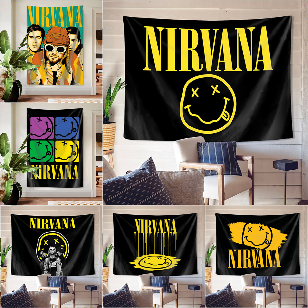 Tấm thảm treo tường Nirvana có kẹp Tấm thảm Polyester Treo tường phòng ngủ