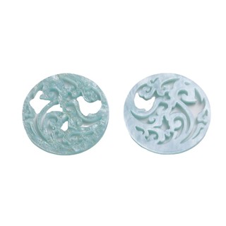 Phong cách quốc gia mới Phù Điêu Phong Cách rỗng phong cảnh tròn nhãn hiệu vá Bông tai trang sức phù hợp phụ kiện DIY phụ kiện nữ bán buôn vật liệu thủ công