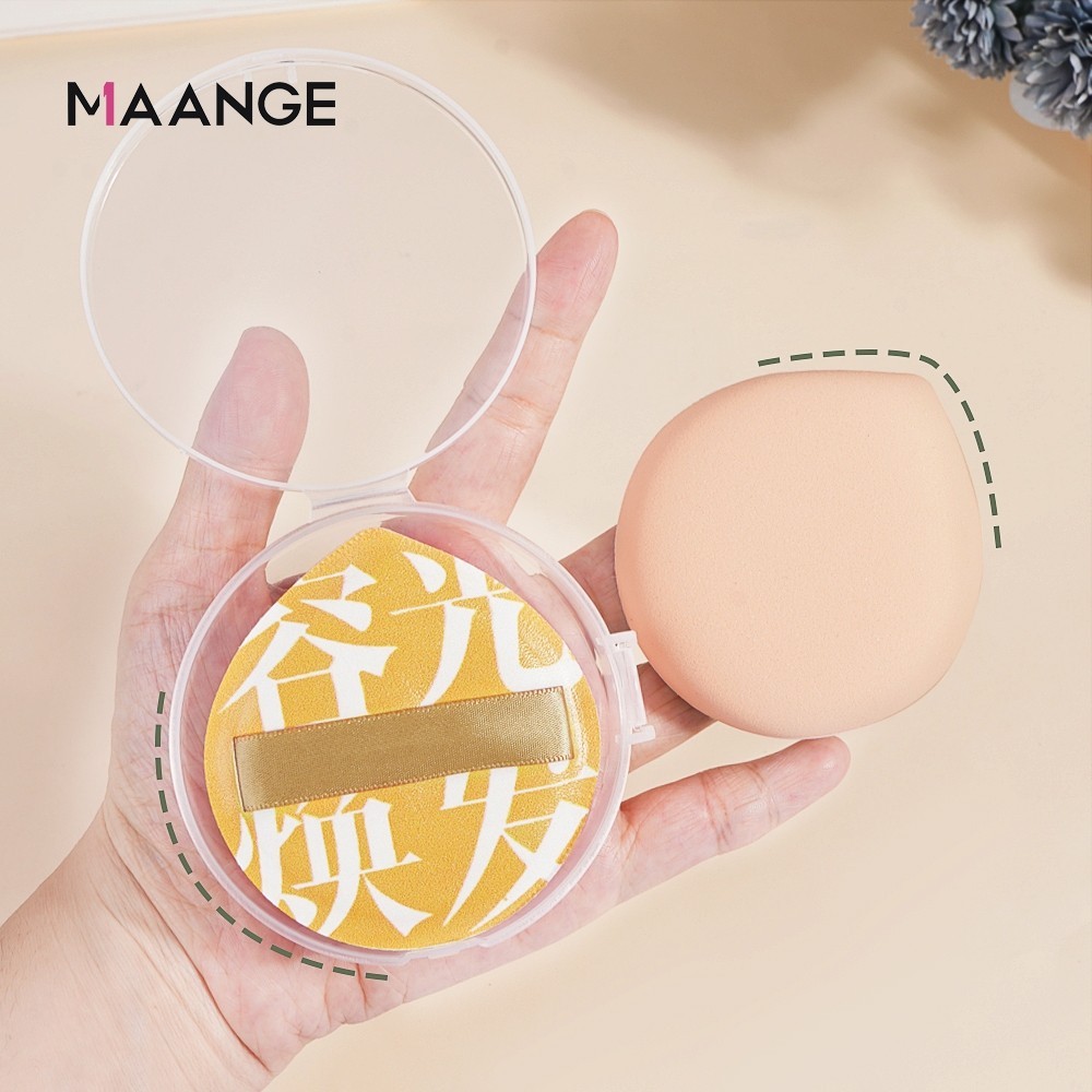 Ảnh Mút Tán Kem Nền MAANGE Mút Tán Phấn Trang điểm Mềm Mịn Đàn Hồi Kèm Hộp Đựng 1628 1