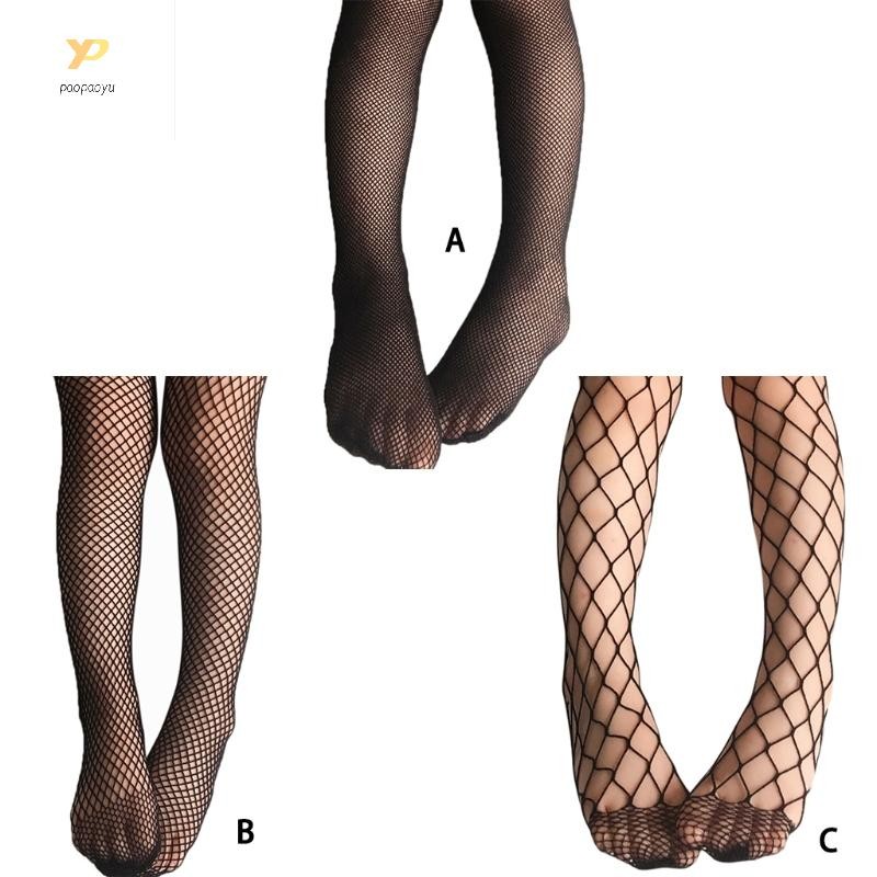 Ppy Girl Dài Fishnet Vớ Trắng Đen Quần Lưới Nylon Quần Lót