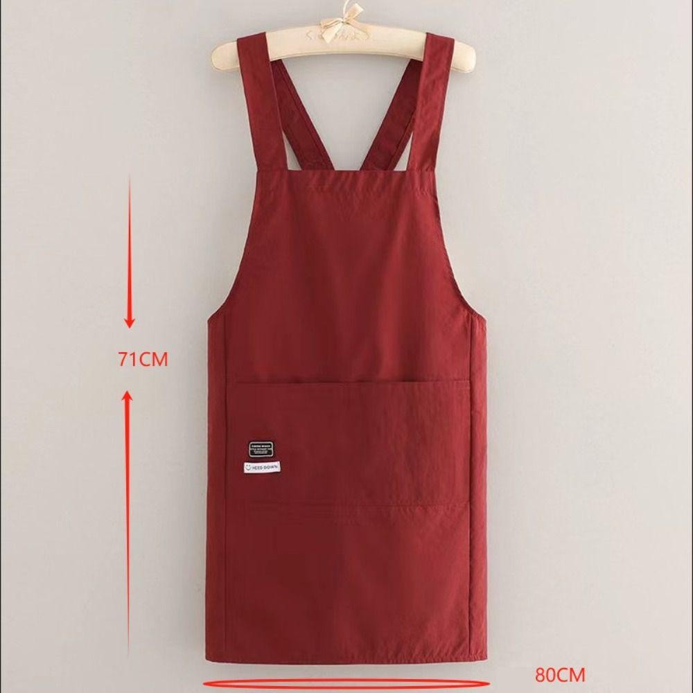 ESSENCEH Bếp Smock, Tạp Dề Chống Bẩn Chống Thấm Nước, Dây Đeo chéo Không Tay Phong Cách Phục Vụ Phục Vụ Bồi Bàn Quần Áo Làm Việc
