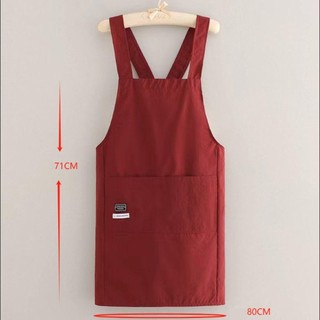METALWRK Bếp Smock, Tạp dề phong cách dây đeo chéo chống bẩn, không tay chống thấm nước Nail Art Cafe Workwear
