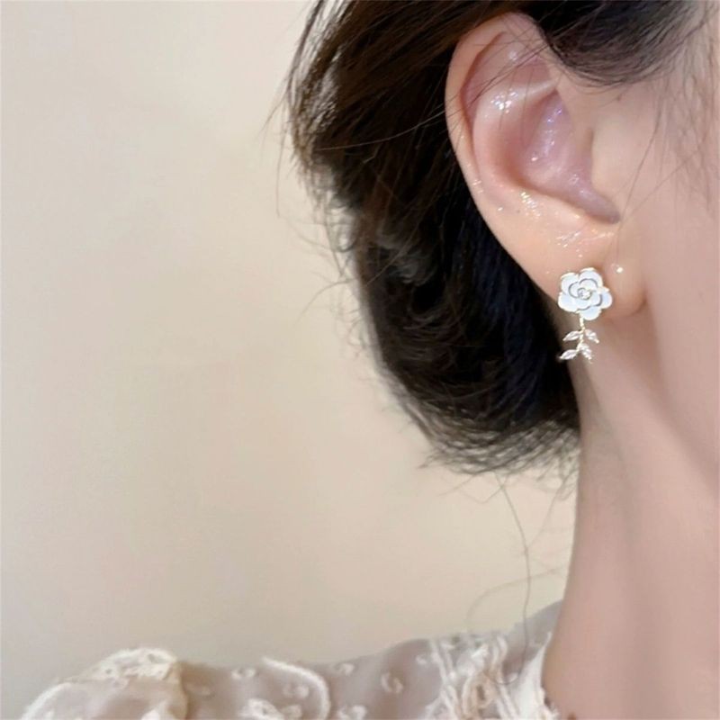 Bông tai ngọc trai thiết kế Niche ins Tính khí Bông tai sang trọng nhẹ cao cấp