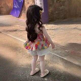 S243-[tomnaukid] Set áo dây chun HOA phối quần Short cho bé gái size từ 8-34Kg