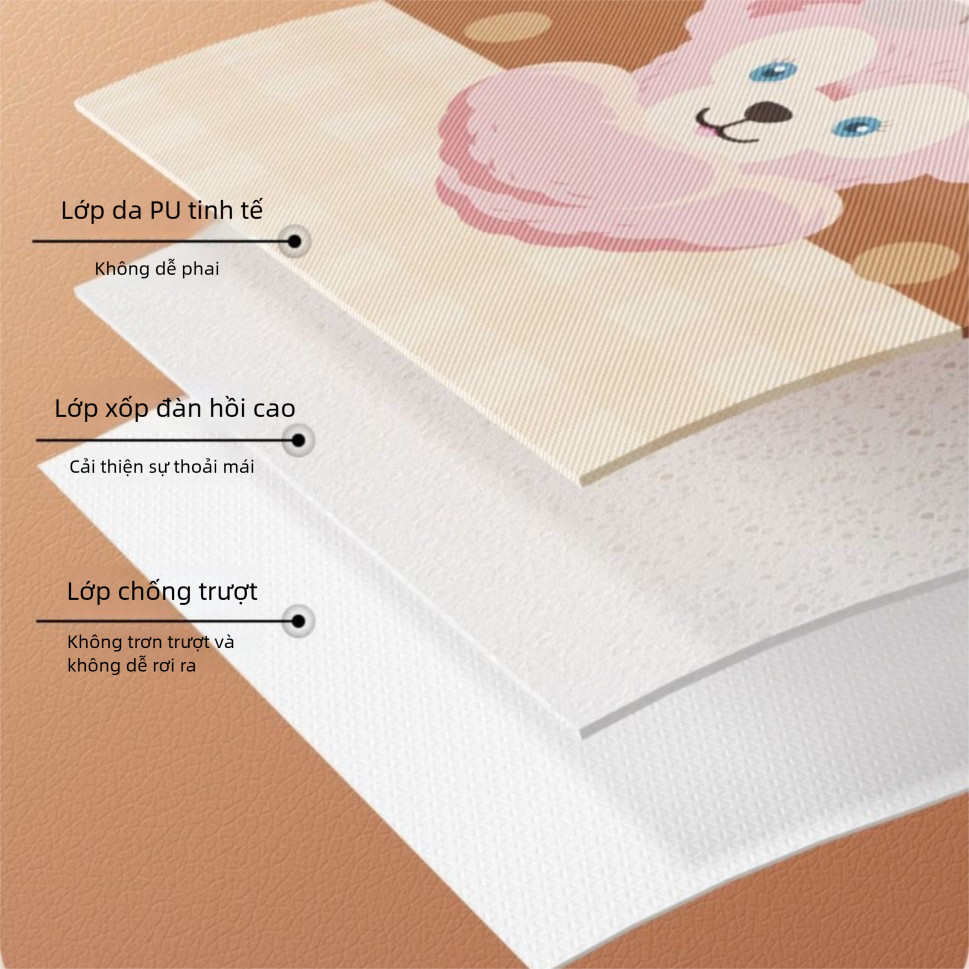 Bọc đệm xe máy điện（Hình ảnh gấu）- Sử dụng vật liệu PU mới Bảo vệ ghế của bạn rất tốt Vỏ yên xe đạp điện