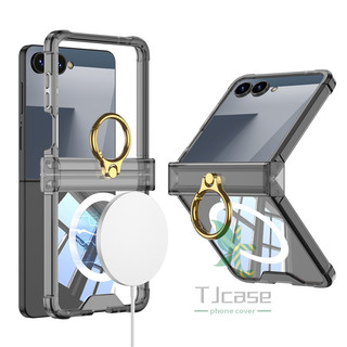 Ốp lưng túi khí trong suốt từ tính Samsung Galaxy Z Flip 7 6 5 4 Hing Vỏ sạc không dây kín khí hoàn toàn