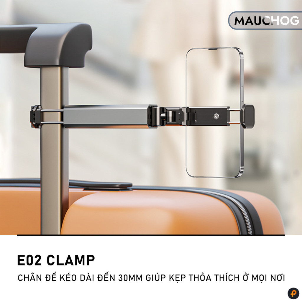 Giá Đỡ Điện Thoại Hợp Kim Nhôm Cao Cấp Boneruy Có Thể Gập Lại Kẹp Đầu Giường Cạnh Bàn Vali Ô Tô