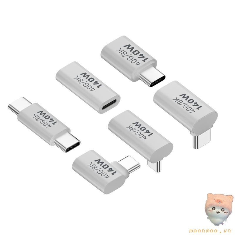Bộ chuyển đổi mặt trăng Loại C Bộ chuyển đổi UsbC Bộ mở rộng Hợp kim nhôm 140W 40G 8K60hz Đầu nối