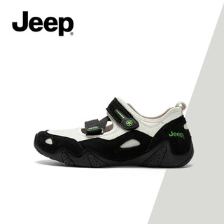 Giày thể thao nữ cổ điển Jeep - Đen trắng, thoáng khí, đa năng Giày thể thao Mary Janes thông thường