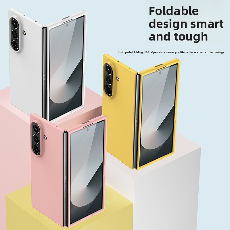Ốp Điện Thoại Mỏng Da Rơi Cứng Cho Samsung Galaxy Z Fold 7 6 5 3 4 ZFold7 Vỏ Bảo Vệ Kẹo Dễ Thương