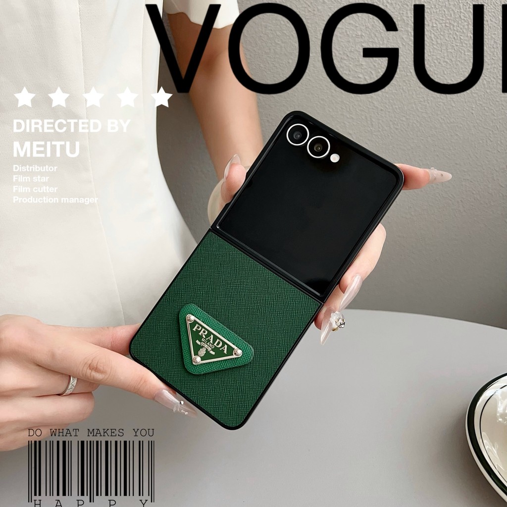 Thiết kế tối giản Vỏ điện thoại gấp da PU độc đáo cho Samsung Galaxy Z Flip7 Vỏ chống sốc sang trọng cho Z Flip 3 4 5 6 7 Vỏ bảo vệ