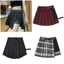 Treeling Eo Bất Đối Xứng Xếp Ly Một Dòng Váy Mini Có Quần Short Khóa Skort