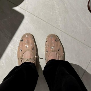 Giày múa ba lê lưới nơ