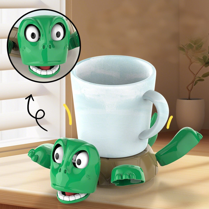 Thảm lót cốc hình con rùa Tấm lót cốc nước mở mắt tự động Đồ kê ly chịu nhiệt cách nhiệt chốn trượt