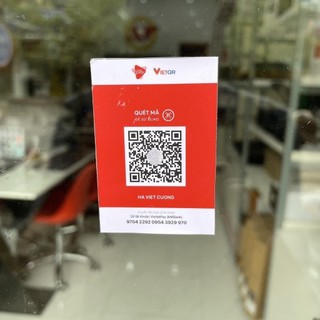 QR code in decal dán tường, dán kính, Mã Qr Code ngân hàng in theo yêu cầu, QR momo, sacombank, techcombank, MB...