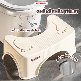 Ghế Kê Chân Toilet Trong Suốt,Ghế Kê Chân Hỗ Trợ Đại Tiện Đúng Tư Thế Chống Táo Bón Hiệu Quả Luxhome