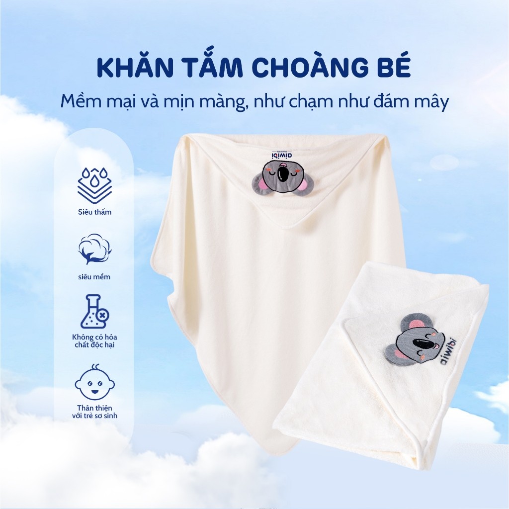 [QUÀ TẶNG] Khăn Tắm Aiwibi Siêu Mềm Mại, Thấm Hút Tốt