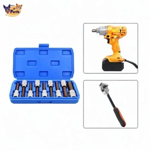 9 Miếng Ổ Cắm Lục Giác Bit Dụng Cụ Cầm Tay Xe Tải Xe Tải Bộ Ổ Cắm Bit Ngôi Sao
