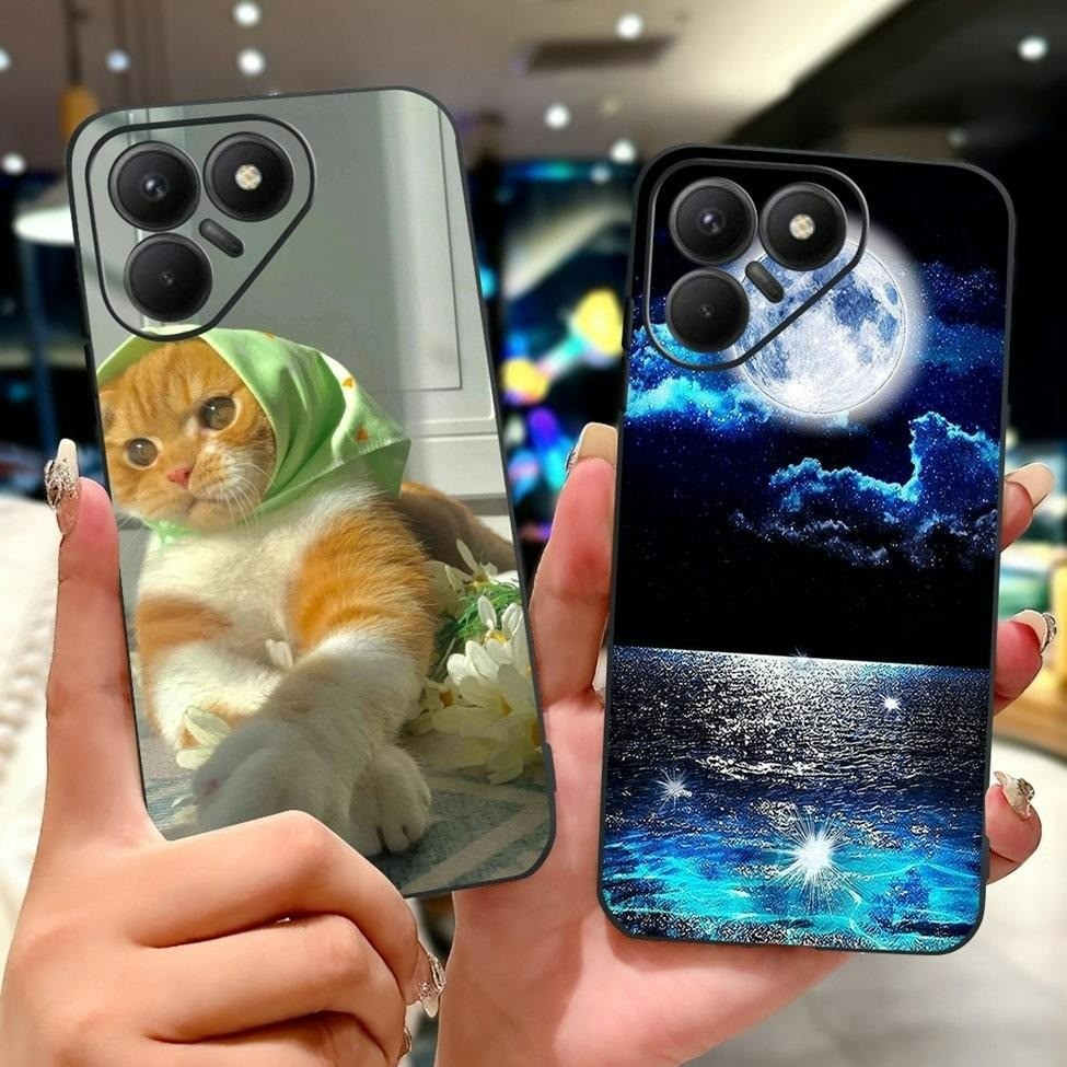 Dành Cho Tecno Pova 7 4G Ốp Lưng LJ6 Silicon Hoạt Hình Dễ Thương Sang Trọng Bướm Thời Trang Thoáng Mát Sơn Mặt Sau Cho Techno Pova7 4G Vỏ Điện Thoại Màu Đen