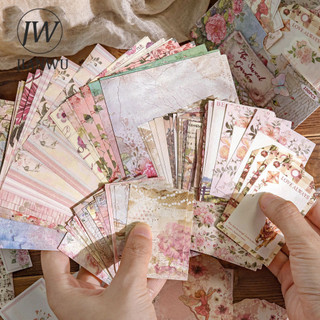 JIANWU Nông thôn Bưu Điện Series Vintage Hoa Rỗng Phong Cảnh Cắt Kéo Sổ Lưu Niệm Chất Liệu Sáng Tạo Rác Tạp Chí Văn Phòng Phẩm