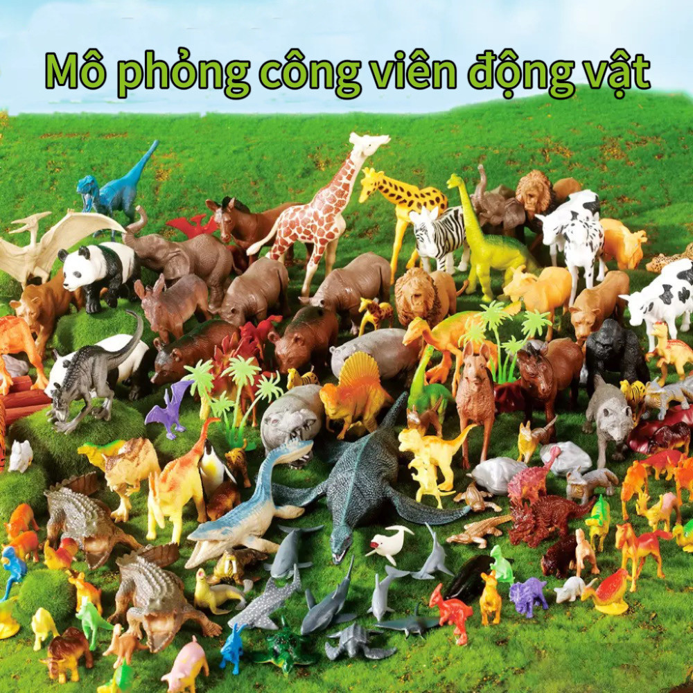 Children's Simulated Animal Model Decoration Boy's Soft Rubber Dinosaur Set Toy