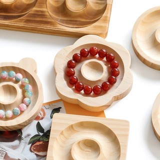 Khay Gỗ 10x10cm Dùng Làm Chiếu Trúc Đựng Hạt, Vòng Tay, Vòng Cổ DIY
