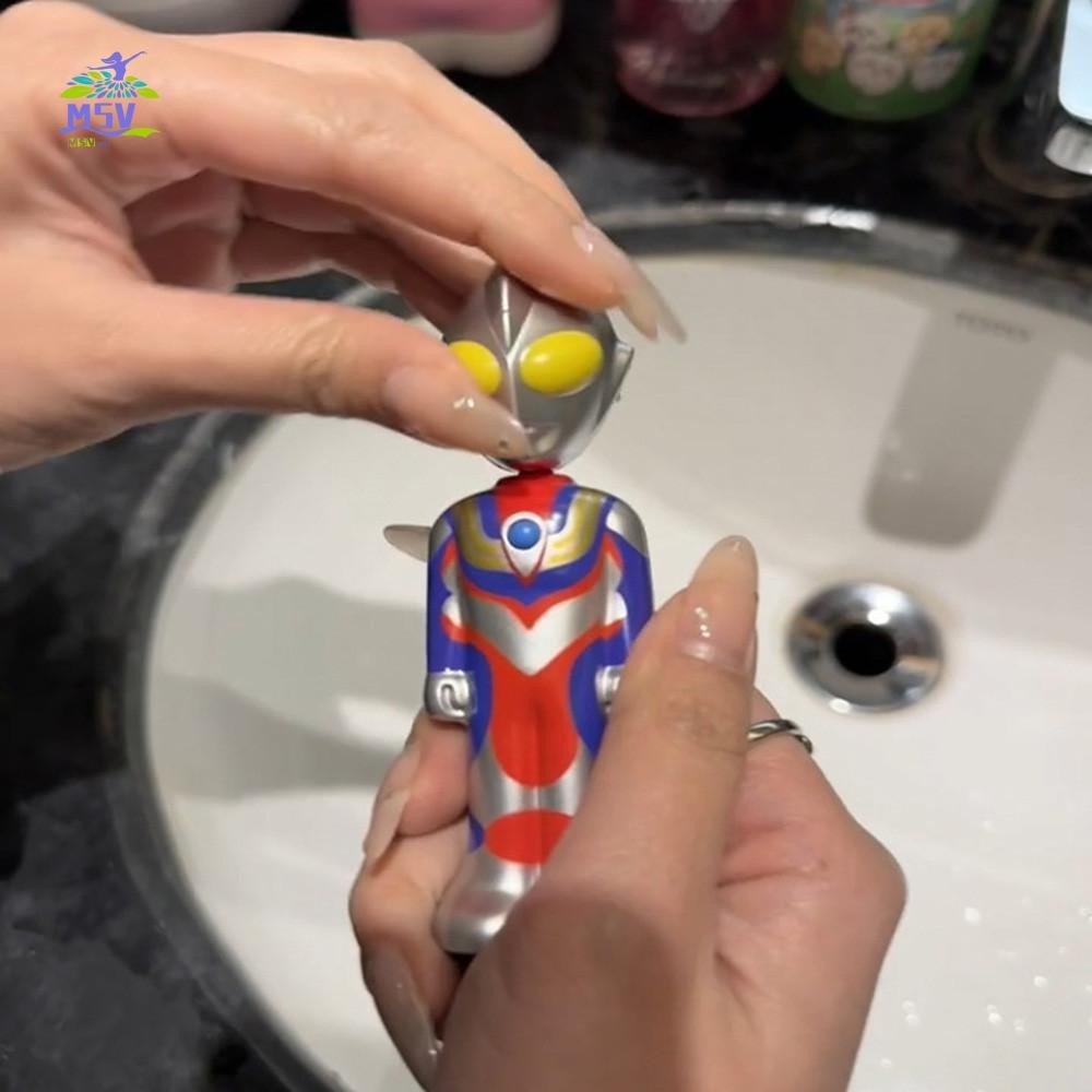 Bàn chải đánh răng co giãn hoạt hình Ultraman - Lông mềm cho trẻ em