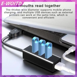 E-woitd USB Hub Đa USB Splitter Hub Sử Dụng Bộ Chuyển Đổi Nguồn 4 Cổng Nhiều Mở Rộng HNVN
